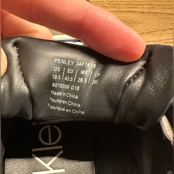 Calvin Klein Penley Smooth Calf Men’s Gray Leather Designer Sneakers Shoes - Picture 4 of 7